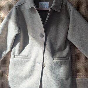 Zara Beige Wool Blend Coat